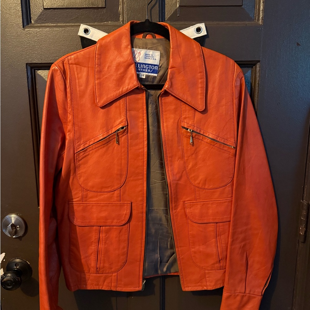 Lexington Leather Red Zip-Front Jacket
